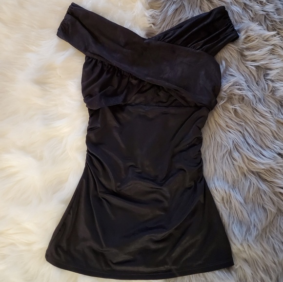 Guess Tops - Slinky Guess Off Shoulder Top